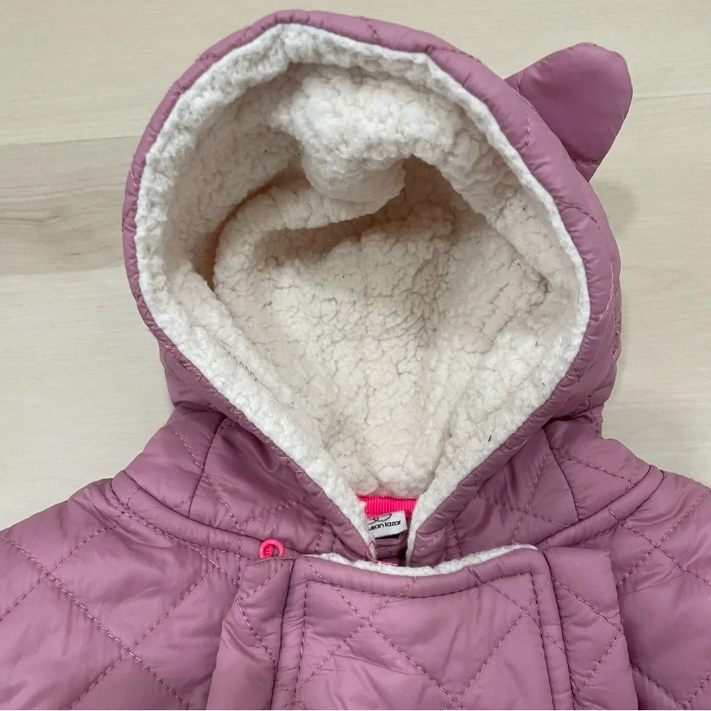 EUC EGG Susan Lazar Size 3 Month Baby/Infant Snowsuit Waterproof Pink Full Zip - Picture 8 of 15